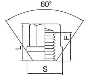 Секретні гайки М12х1,25 SICUBLOC конус ключ 19